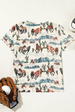 Load image into Gallery viewer, 66DISCO - Western Fashion Mustang River Printed Mesh T Shirt (S-XL)