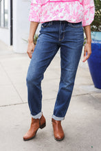 Load image into Gallery viewer, Judy Blue Mid Rise Cuffed Boyfriend Straight Leg Jeans