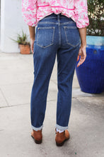 Load image into Gallery viewer, Judy Blue Mid Rise Cuffed Boyfriend Straight Leg Jeans
