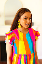 Load image into Gallery viewer, Yellow Beaded Round Pendant Earrings