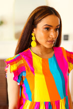 Load image into Gallery viewer, Yellow Beaded Round Pendant Earrings