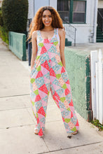 Load image into Gallery viewer, Stand Out Multicolor Boho Patchwork Wide Leg Overall Jumpsuit