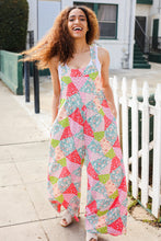 Load image into Gallery viewer, Stand Out Multicolor Boho Patchwork Wide Leg Overall Jumpsuit