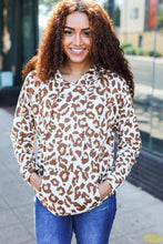Load image into Gallery viewer, Stand Out Taupe Animal Print Hoodie