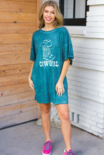 Load image into Gallery viewer, Emerald Cotton Blend COWGIRL Graphic Long Tee