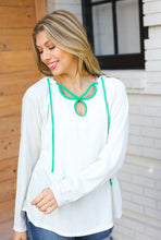 Load image into Gallery viewer, Feeling It Kelly Green Clover Cut Out Terry Hoodie