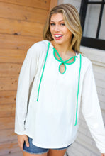 Load image into Gallery viewer, Feeling It Kelly Green Clover Cut Out Terry Hoodie