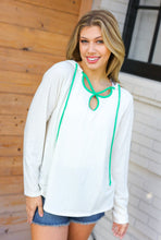 Load image into Gallery viewer, Feeling It Kelly Green Clover Cut Out Terry Hoodie