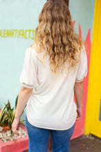 Load image into Gallery viewer, Saint Patty Sequin Clover French Terry Puff Sleeve Top