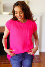 Load image into Gallery viewer, Best In Bold Hot Pink Dolman Ribbed Knit Sweater Top