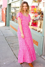 Load image into Gallery viewer, Perfectly You Fuchsia Ditzy Floral Fit & Flare Maxi Dress