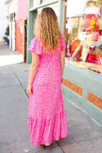 Load image into Gallery viewer, Perfectly You Fuchsia Ditzy Floral Fit & Flare Maxi Dress