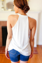 Load image into Gallery viewer, Cream Boho Paisley Thermal Halter Top