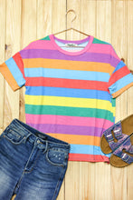 Load image into Gallery viewer, Step Into Spring Multicolor Stripe Terry Top