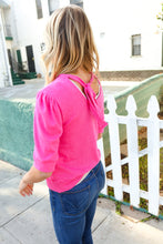 Load image into Gallery viewer, Pretty In Pink Mock Neck With Back Ribbon Bow Tie Sweater Top