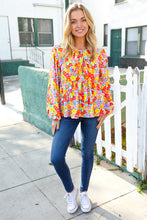 Load image into Gallery viewer, Chasing Dreams Ribbon Tie Bow Babydoll Puff Elastic Sleeve Floral Top