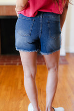 Load image into Gallery viewer, American Flag High Rise Frayed Hem Denim Shorts