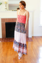 Load image into Gallery viewer, Vacay Vibes Orange Floral Smocked Tube Top Tiered Maxi Dress