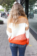 Load image into Gallery viewer, Adorable You Camel & Orange Color Block Sweater