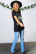Load image into Gallery viewer, Black Cotton Nashville Graphic Knit Tee