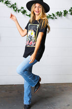 Load image into Gallery viewer, Black Cotton Nashville Graphic Knit Tee