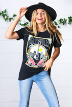 Load image into Gallery viewer, Black Cotton Nashville Graphic Knit Tee
