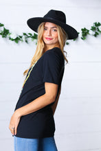 Load image into Gallery viewer, Black Cotton Nashville Graphic Knit Tee