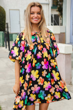 Load image into Gallery viewer, Look Adorable Ribbon Bow Tie Floral Babydoll Dress with Pockets
