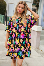 Load image into Gallery viewer, Look Adorable Ribbon Bow Tie Floral Babydoll Dress with Pockets