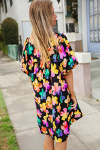 Load image into Gallery viewer, Look Adorable Ribbon Bow Tie Floral Babydoll Dress with Pockets