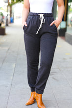 Load image into Gallery viewer, Feeling Cozy Ash Black Acid Wash Fleece Sweatpants