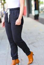 Load image into Gallery viewer, Feeling Cozy Ash Black Acid Wash Fleece Sweatpants