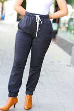 Load image into Gallery viewer, Feeling Cozy Ash Black Acid Wash Fleece Sweatpants