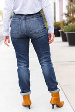 Load image into Gallery viewer, Judy Blue Dark Wash Mid Rise Cuffed Slim Fit Jeans