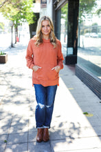 Load image into Gallery viewer, Cozy Days Rust Mineral Wash Rib Knit Hoodie