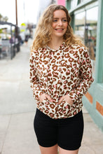 Load image into Gallery viewer, Easy Living Brown & Blush Animal Print Hoodie