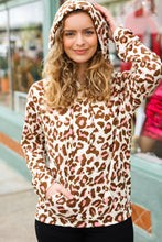Load image into Gallery viewer, Easy Living Brown & Blush Animal Print Hoodie