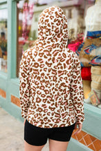 Load image into Gallery viewer, Easy Living Brown & Blush Animal Print Hoodie