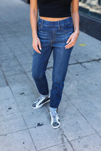 Load image into Gallery viewer, Judy Blue Dark Wash Pull On Cuffed Slim Fit Jeans