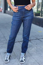 Load image into Gallery viewer, Judy Blue Dark Wash Pull On Cuffed Slim Fit Jeans