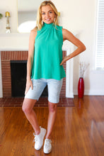 Load image into Gallery viewer, Be Your Best Emerald Smocked Neck Woven Sleeveless Top
