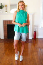 Load image into Gallery viewer, Be Your Best Emerald Smocked Neck Woven Sleeveless Top