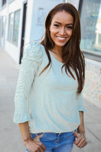 Load image into Gallery viewer, Dazzle in Grey Animal Print Ruched Sleeve Round Neck Top