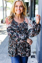 Load image into Gallery viewer, Boho Floral Ethnic Print Front Tie Woven Blouse