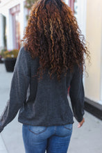 Load image into Gallery viewer, Casual Days Grey Ribbed Knit Button Down Henley Pullover