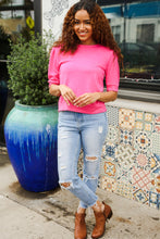 Load image into Gallery viewer, Pretty In Pink Mock Neck With Back Ribbon Bow Tie Sweater Top