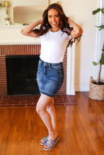 Load image into Gallery viewer, Judy Blue Dark Blue High Waist Release Hem Skirt