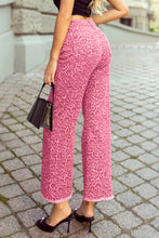 Load image into Gallery viewer, 1 the Woman - Leopard /Polka Dot Frayed Edge Wide Leg High Waist Jeans
