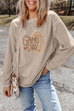 Load image into Gallery viewer, Suhkasana - Game Day Ribbed Oversized Sweatshirt with Embroidery