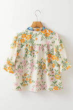 Load image into Gallery viewer, 66DISCO - Crochet V Neck Half Sleeve Boho Floral Blouse (S-4X)